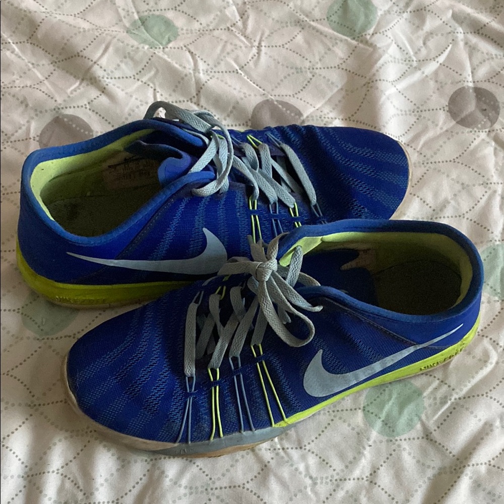 Nike Blue and Green Athletic Shoes